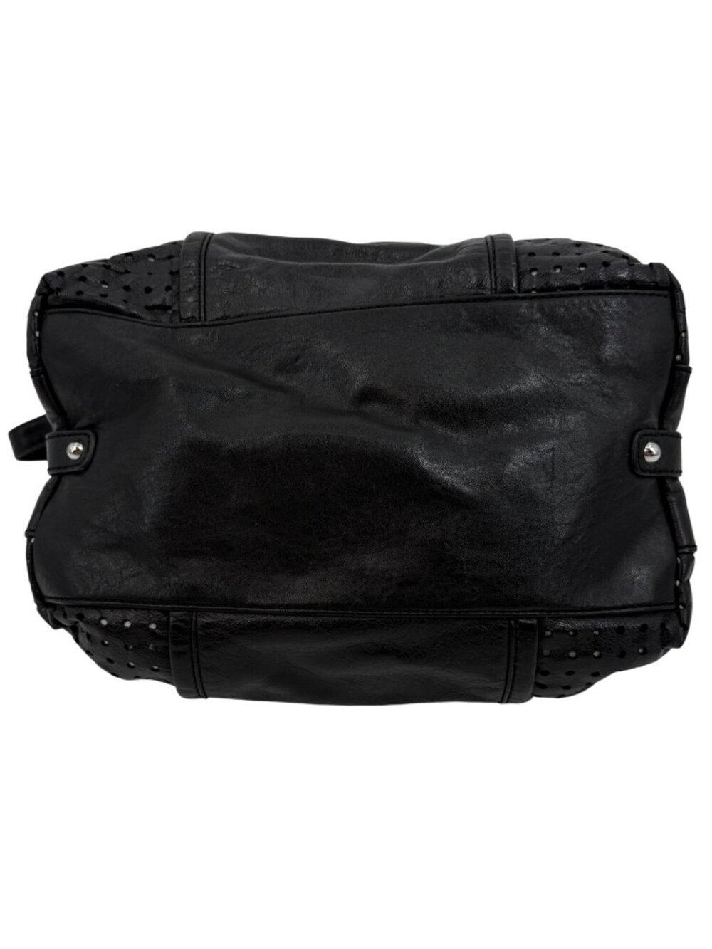 RARE VTG Juicy Couture Perforated Leather Triple-Compartment Crossbody Hobo Bag - Picture 12 of 16